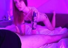 Valentine's Day standing fuck ends with a creamy surprise on her butt