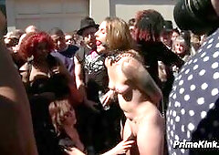 Amateur Cuffed At Folsom Street Fair