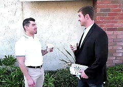 DrillMyHole: Hairy & tattooed hunk getting facial