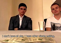 Debt Dandy - Super slim pounded by big dick guy outdoors