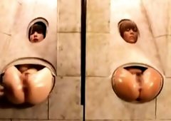 Helpless Asian slut gets her anal hole fingered, fucked and