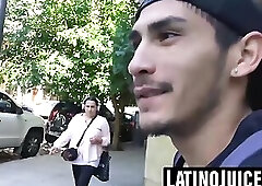 Latino stud gets wild pickup sex and blasted with cum