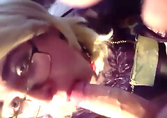 Crossdresser Slave Throated Humiliated Fucked and Pissed on