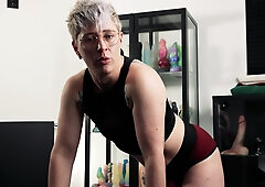 Strap-on POV Training for Pegging - NB Jaq Quicksilver Pegs You for Your First Time - FtM, anal