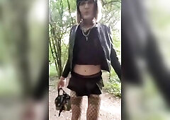 Bitch's FanTasme. Exhibited????in the Forest of Brunoy91. CuMSLuT Seeking Goo Offerings in Public. Hot French transvestite clothed as a floozy. [