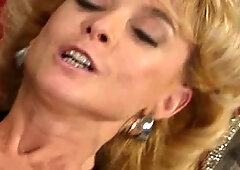 POV blowjob for big cock from blonde MILF