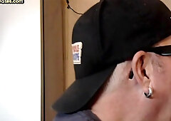 IR gloryhole gaydaddy gets assfucked after sucking cock