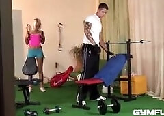 Gym Screw Shows Teen Pink Pussy Face Fucked By During Blowjob Workout