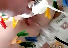 Her nips are tortured by her horny sadistic dom master