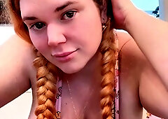 Great Big Boobs On Masturbating Redhead