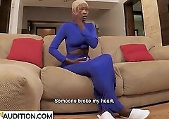 Ebony wannabe model from Africa did amazing on her first casting