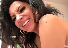 Sweetheart with curly hairs Ivannah is sucking with love and passion