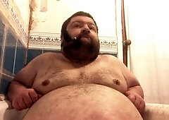 Hairy bear big belly, oso, amateur