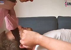 Italian couple swaps cum and shares a snowball kiss during passionate 69