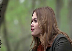 Kinky celebrity Crystal Reed strips down and shows off her naked butt