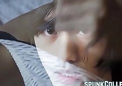 Asian cutie toying and masturbating all alone