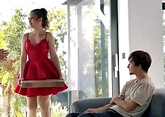 Two ladies share a big spear in living room