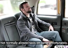 Giant bazookas blonde woman screwed in the cab