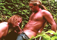 Muscular Gay Men on Island Scene: Intense Outdoor Sex