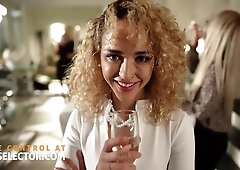 Geisha Kyd In Curly Haired Does Pov Sex At A Party Where She Is Getting Bored