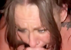 Amateur brunette MILF Chloe Blacc sucks big black cock