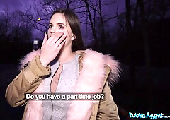 Naturally Buxxom Czech Hottie makes Money in Public