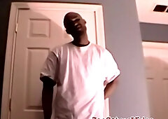 Adorable black amateur blasting out a huge wave of spunk