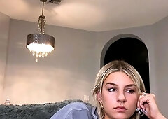 Curly Blonde Teen Records Solo Dildo Masturbation More at