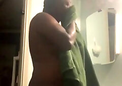 Towel Dry BIG BLACK COCK