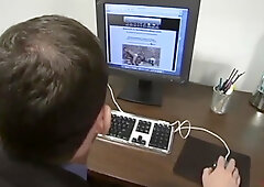 a dildo whore at work