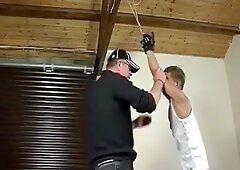 Boy in bondage loves pain