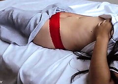 MORNING CLIMAX - masturbating in couch