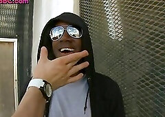 Black stud pickedup by IR stud and fucked for cash outdoor