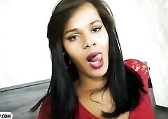 Latin t-girl hottie butt filled with whipped cream and drilled