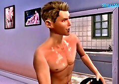 3d, hairy chest, rough fuck