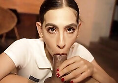 I hired a breasty personal tutor to aid me click here shape, but our perspired workout ended with her riding my knob hard in daybed - Alicia Trece