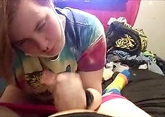 FTM cutie gets pounded and swallows loads of cum