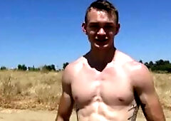 Str8chaser.com - Paul Wagner in company with trimmed Jackson Traynor masturbating