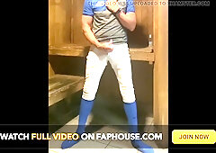 Jockdad87 Edges in the Sauna Blue Baseballgear