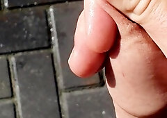 Foreskin POINT OF VIEW Pulling and thrusting two frigs into it !