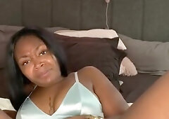 Black Girl Solo Fingering