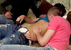 Twink gives his body to some jocks that know how to use it