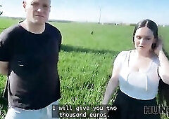 HUNT4K. How much would it cost to screw your Girlfriend with Large boobs?