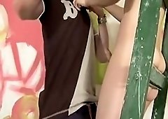 Hot boys 4some suck fuck bb & cum instead of painting