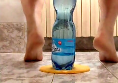 extreme ass insertion with 2 plastic bottles 2