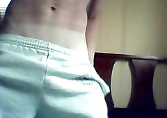 Teen boy with hot tan lines wank