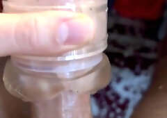 LOTS OF PRECUM, A GROANING CLIMAX, AND A PRECUM-LEAKING URINATE