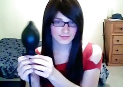 Randy Transexual Playing With Butt Plug