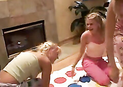 Naked lesbo girls play games like twister