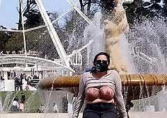 outdoor fountains exposed bra